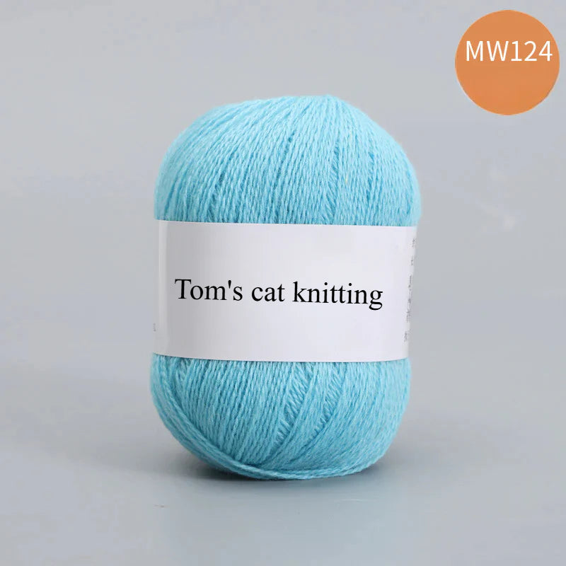 62 color 100% pure wool thread, Australian DIY14s/2 medium rough hand-knitted merino yarn