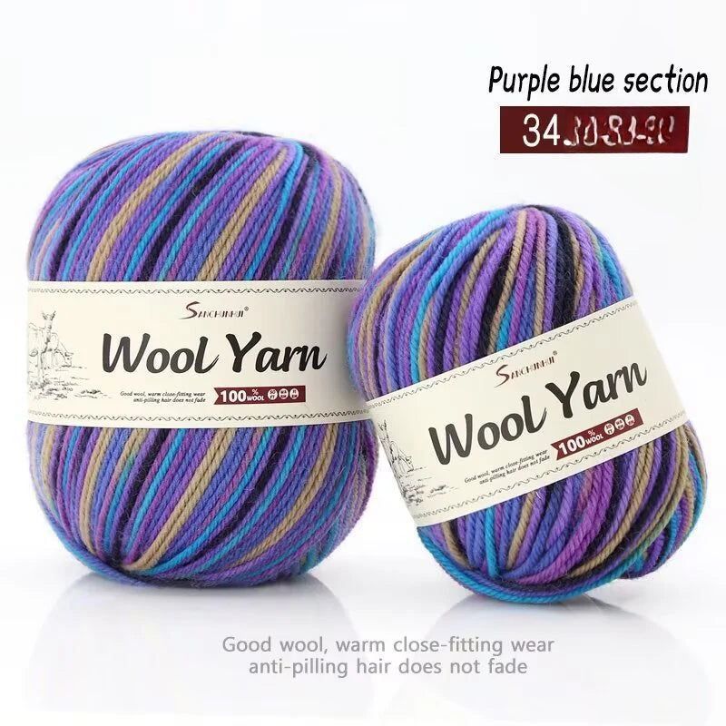 Wool knitted scarf thread handwoven DIY wool knitted hat shawl hook doll wool