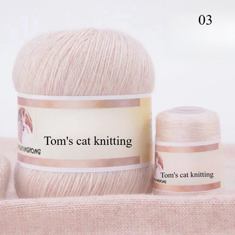 Medium and thick hand-woven 6 + 6 thread, machine-woven baby scarf thread, mink thread