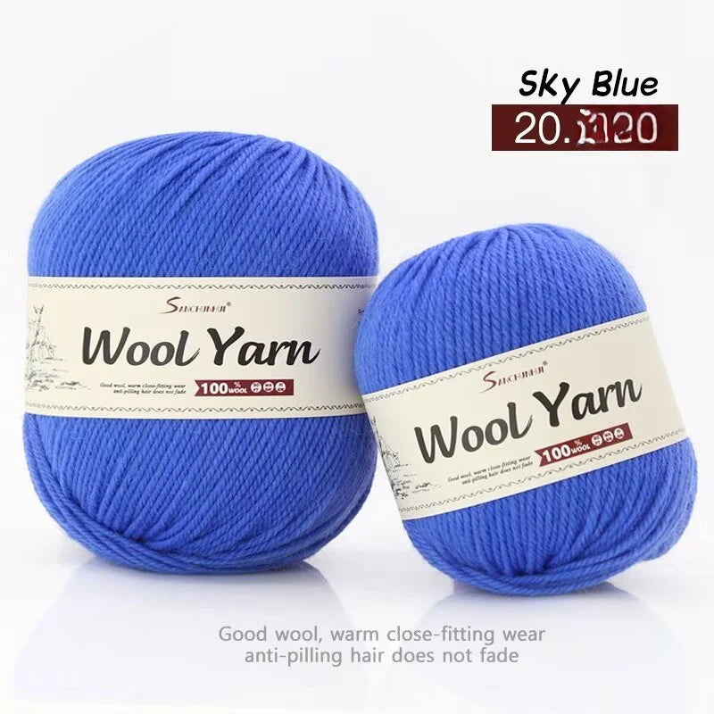 Wool knitted scarf thread handwoven DIY wool knitted hat shawl hook doll wool