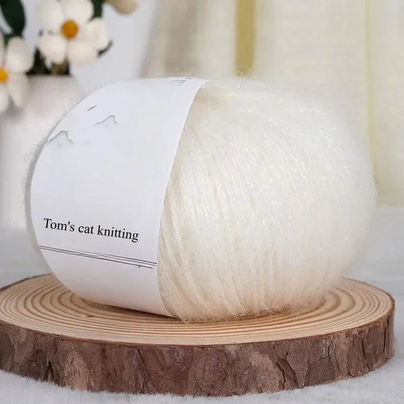 Star shallot with shiny silk wool 25g hand-woven medium and coarse wool knitting sweater jacket thread
