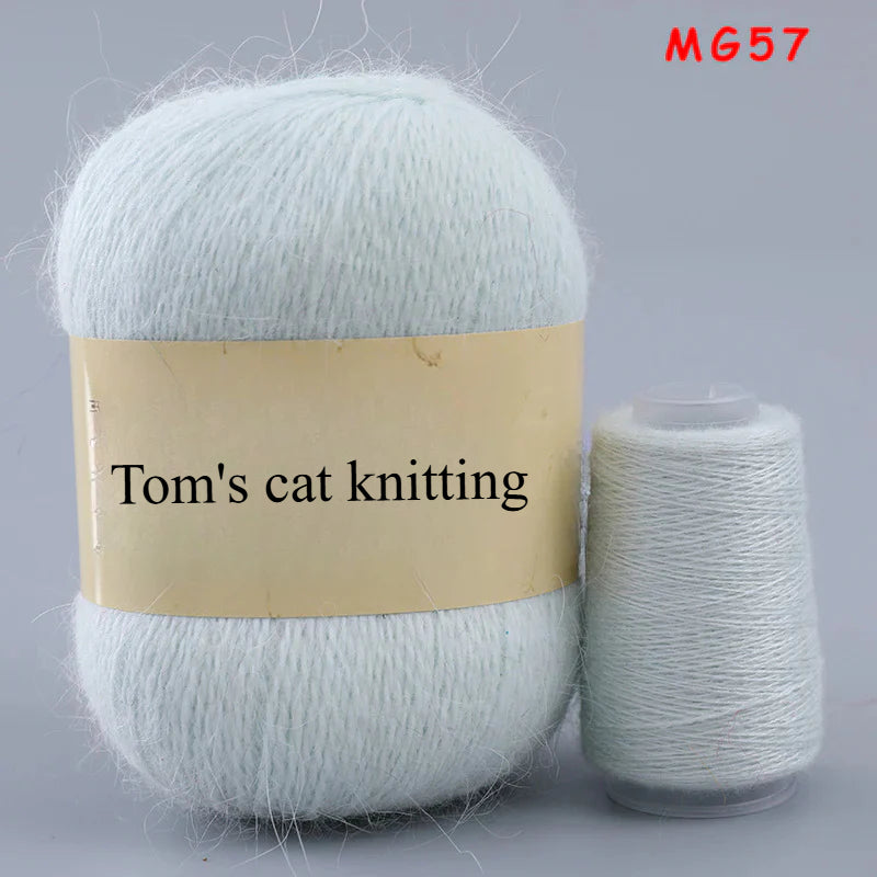 Long-haired mink fleece yarn,  13s/2 medium and thick hand-woven rabbit wool