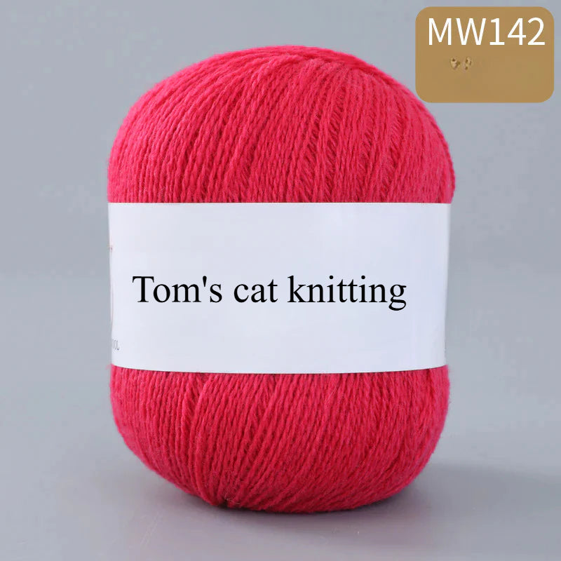 62 color 100% pure wool thread, Australian DIY14s/2 medium rough hand-knitted merino yarn
