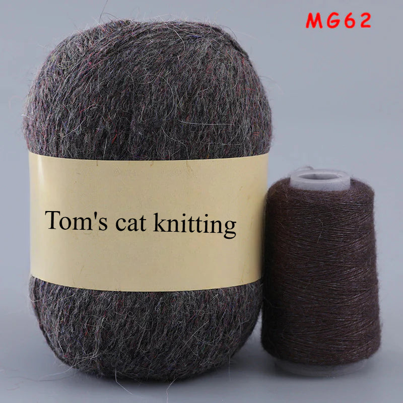 Long-haired mink fleece yarn,  13s/2 medium and thick hand-woven rabbit wool