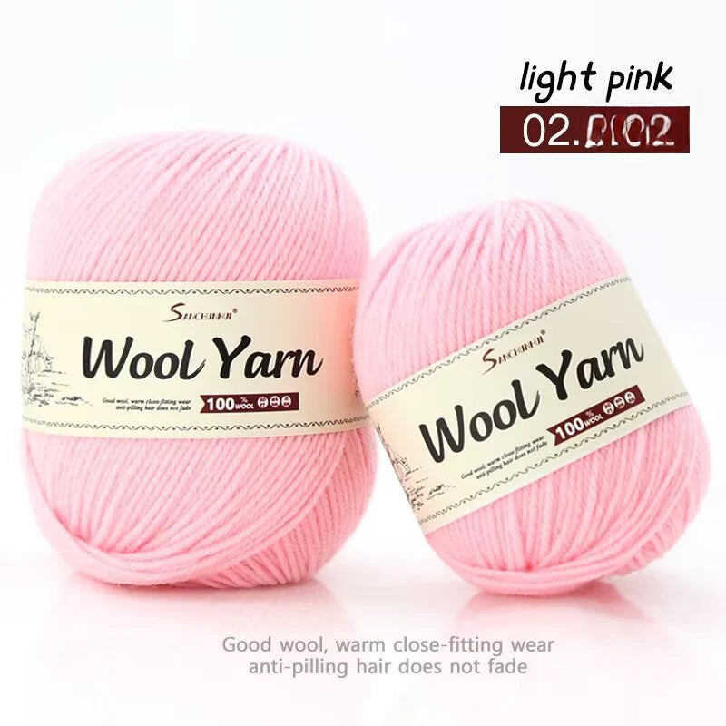 Wool knitted scarf thread handwoven DIY wool knitted hat shawl hook doll wool