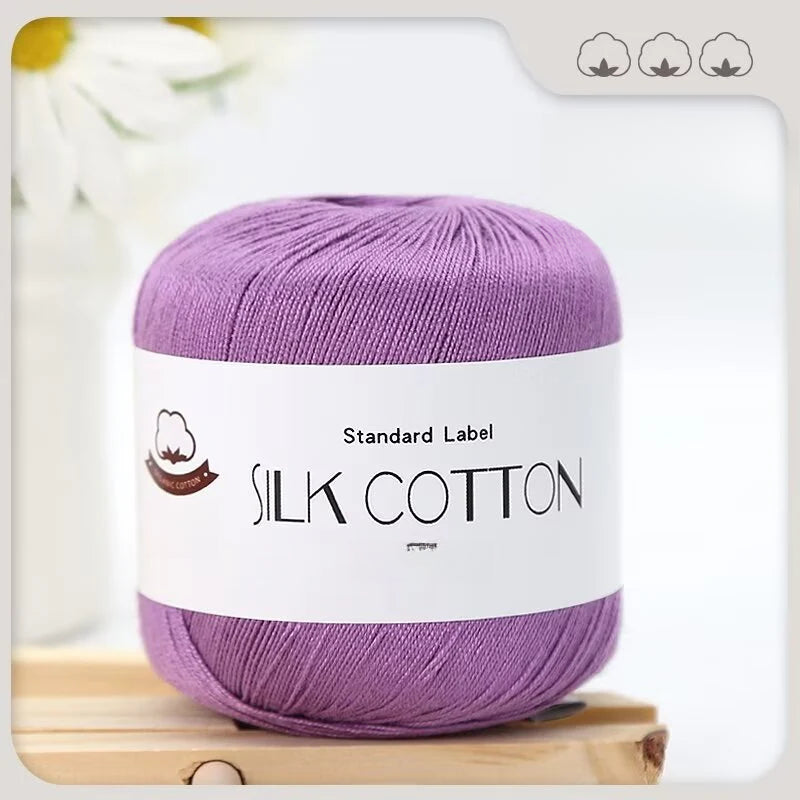 Silk cotton lace thread, moisture absorption and heat resistance, comfortable and soft, suitable for hand-woven smooth worsted