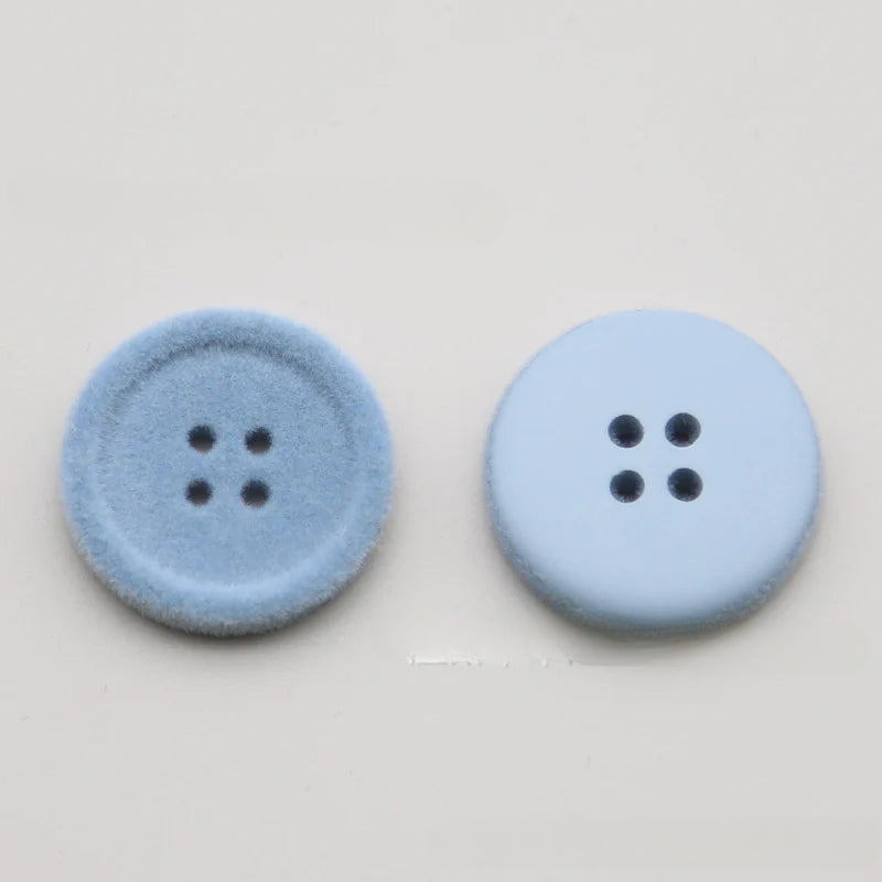 Resin four-eye button woolen coat trench coat sweater decoration button universal hand-sewn high-end flocking button