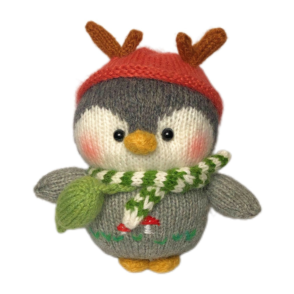 Handmade  knit  Soft  toys   Clothed Cute Penguin Stuffed Animal in Dress handmade toy