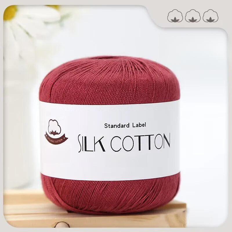 Silk cotton lace thread, moisture absorption and heat resistance, comfortable and soft, suitable for hand-woven smooth worsted