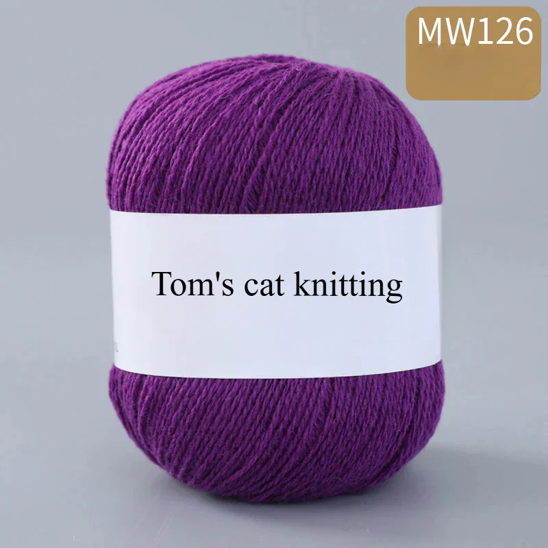 62 color 100% pure wool thread, Australian DIY14s/2 medium rough hand-knitted merino yarn