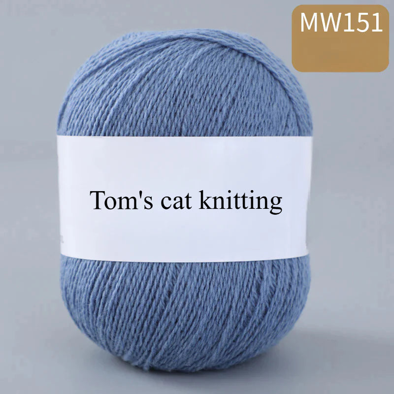 62 color 100% pure wool thread, Australian DIY14s/2 medium rough hand-knitted merino yarn