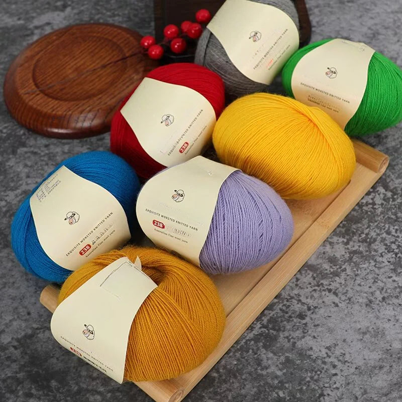 Special worsted knitted fleece fine wool thread handwoven DIY sweater hat scarf material Australian wool