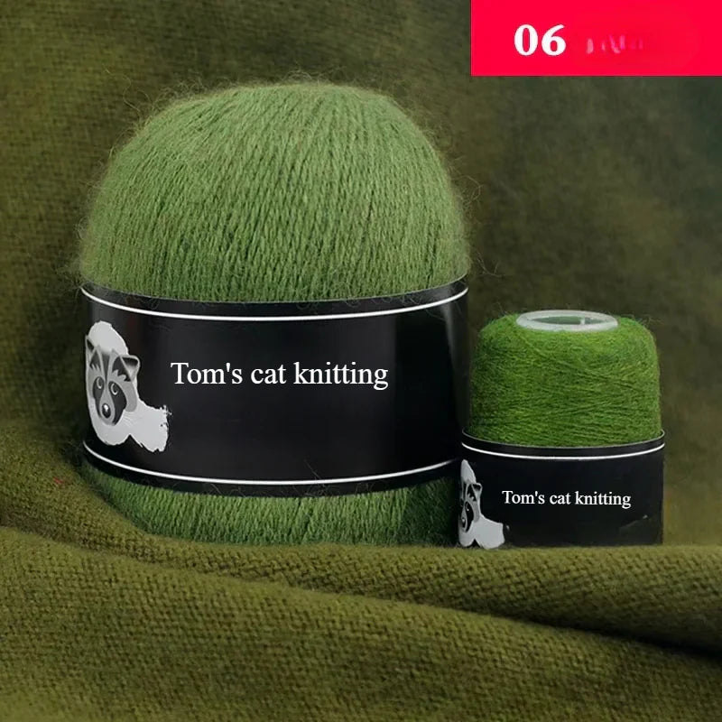 High-quality hand-woven mink thread 24/3 strands medium and thick wool with small shaft long hair mink knitting sweater scarf thread