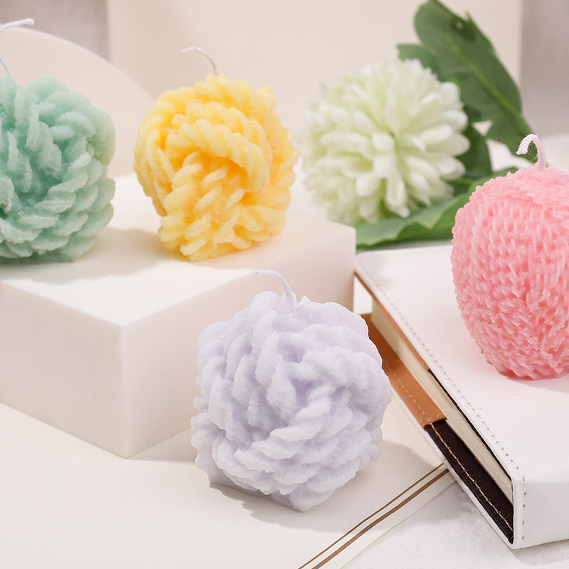 Yarn ball scented candle  paraffin modilan ornament gift