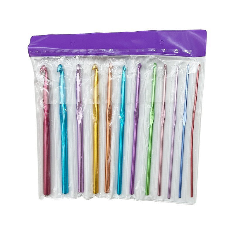 Cross-border 100-piece crochet set Color alumina single head Full set of crochet DIY knitting tools Material