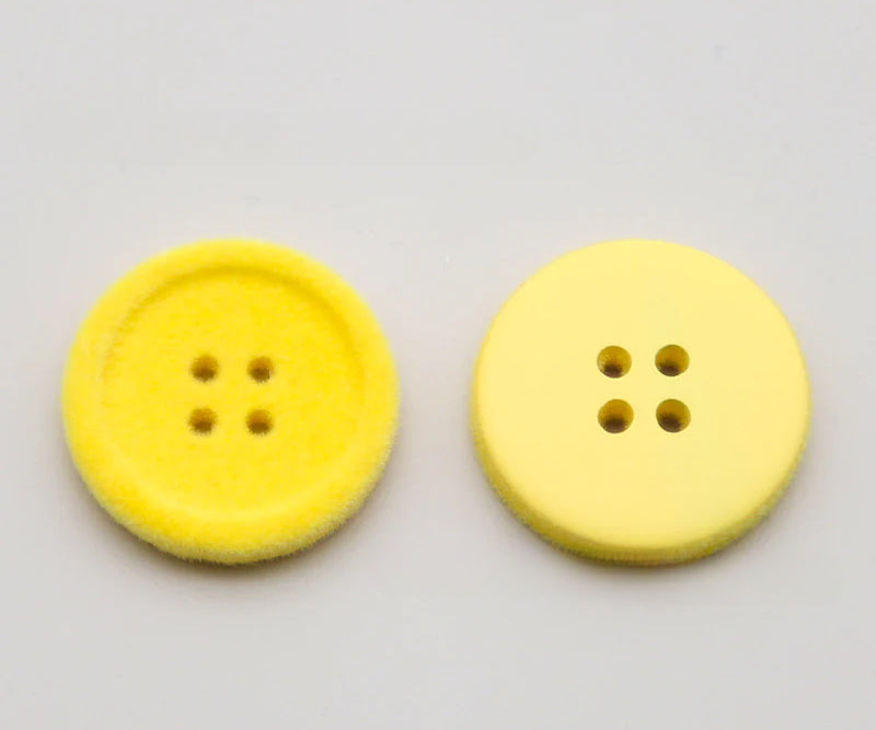 Resin four-eye button woolen coat trench coat sweater decoration button universal hand-sewn high-end flocking button