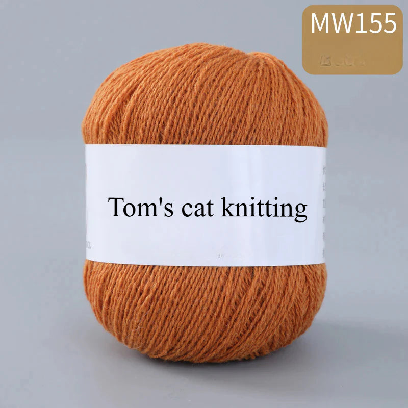 62 color 100% pure wool thread, Australian DIY14s/2 medium rough hand-knitted merino yarn