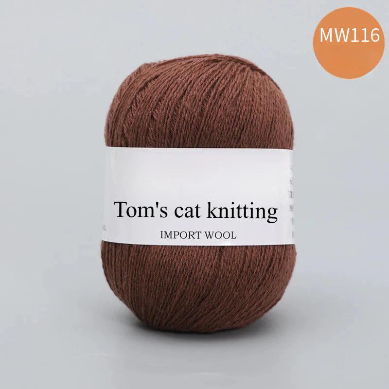 Australian pure wool yarn 14 double-strand medium-rough hand-knitted 100% merino wool