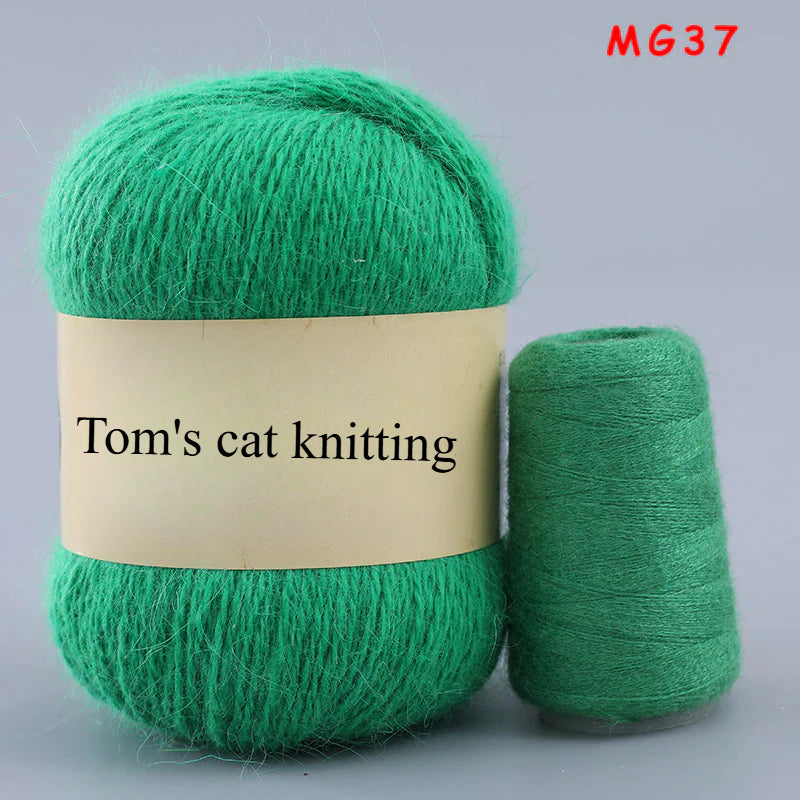 Long-haired mink fleece yarn,  13s/2 medium and thick hand-woven rabbit wool
