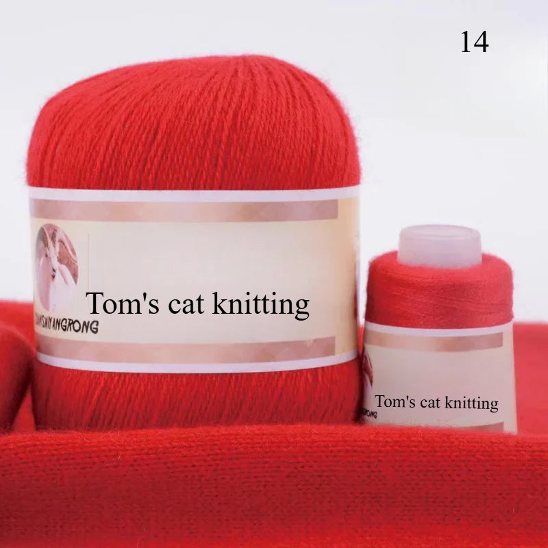 Medium and thick hand-woven 6 + 6 thread, machine-woven baby scarf thread, mink thread