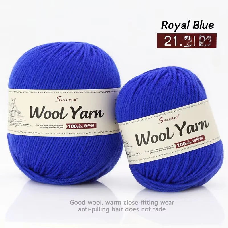 Wool knitted scarf thread handwoven DIY wool knitted hat shawl hook doll wool