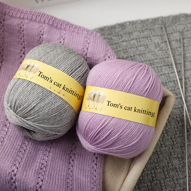 Medium and fine wool thread, handmade diy50g sweater, hat, shawl, knitting, knitting.