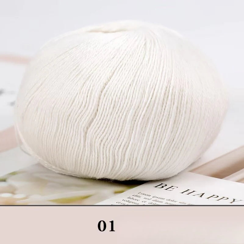 Cashmere thread, hand-woven medium and rough sweater, scarf, wool ball