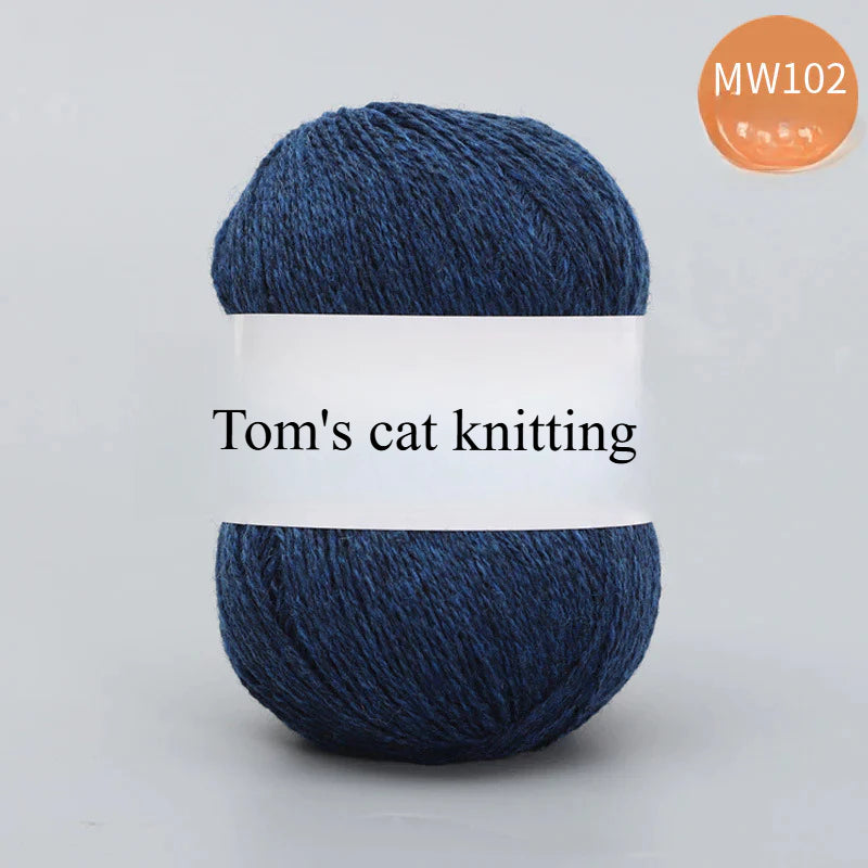 62 color 100% pure wool thread, Australian DIY14s/2 medium rough hand-knitted merino yarn