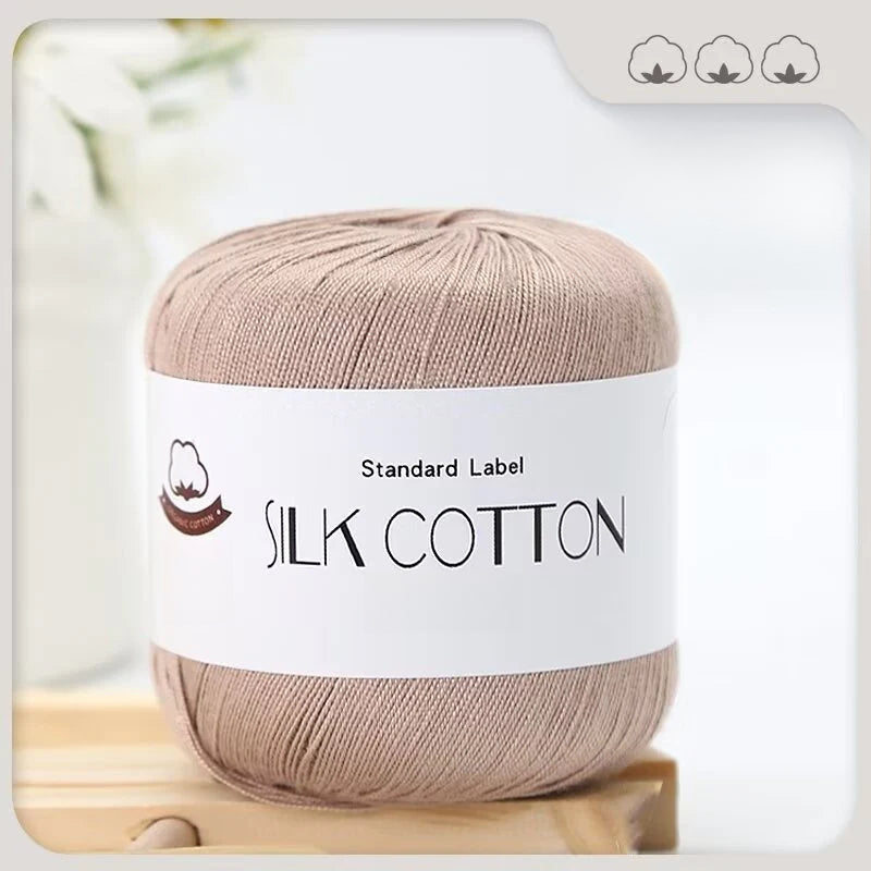 Silk cotton lace thread, moisture absorption and heat resistance, comfortable and soft, suitable for hand-woven smooth worsted