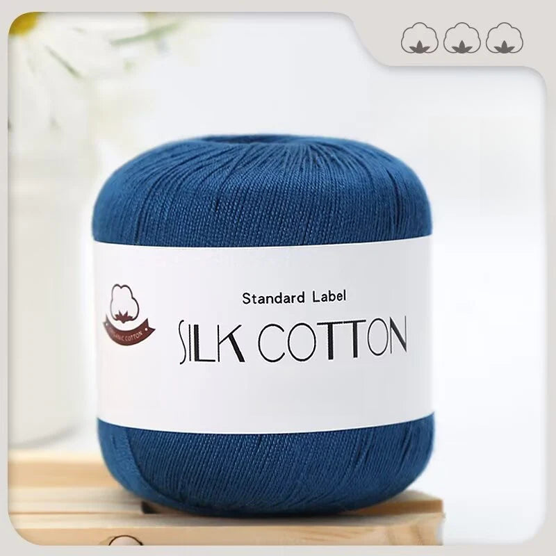 Silk cotton lace thread, moisture absorption and heat resistance, comfortable and soft, suitable for hand-woven smooth worsted
