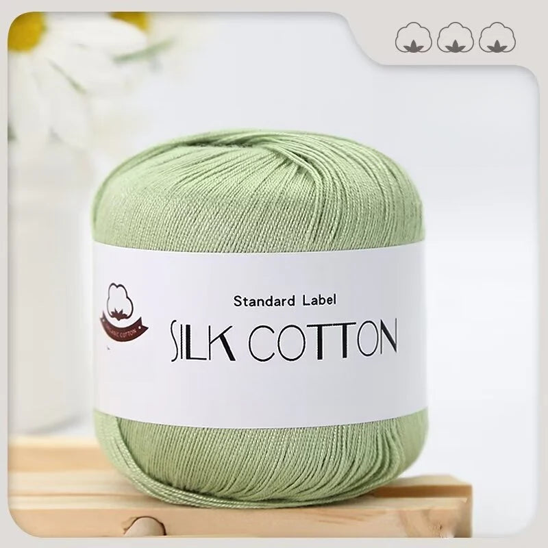 Silk cotton lace thread, moisture absorption and heat resistance, comfortable and soft, suitable for hand-woven smooth worsted