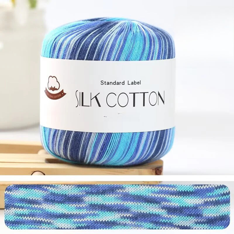 Silk cotton lace thread, moisture absorption and heat resistance, comfortable and soft, suitable for hand-woven smooth worsted