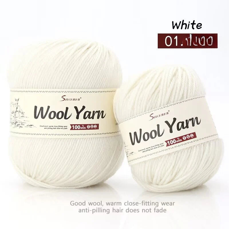Wool knitted scarf thread handwoven DIY wool knitted hat shawl hook doll wool