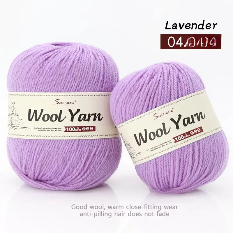 Wool knitted scarf thread handwoven DIY wool knitted hat shawl hook doll wool