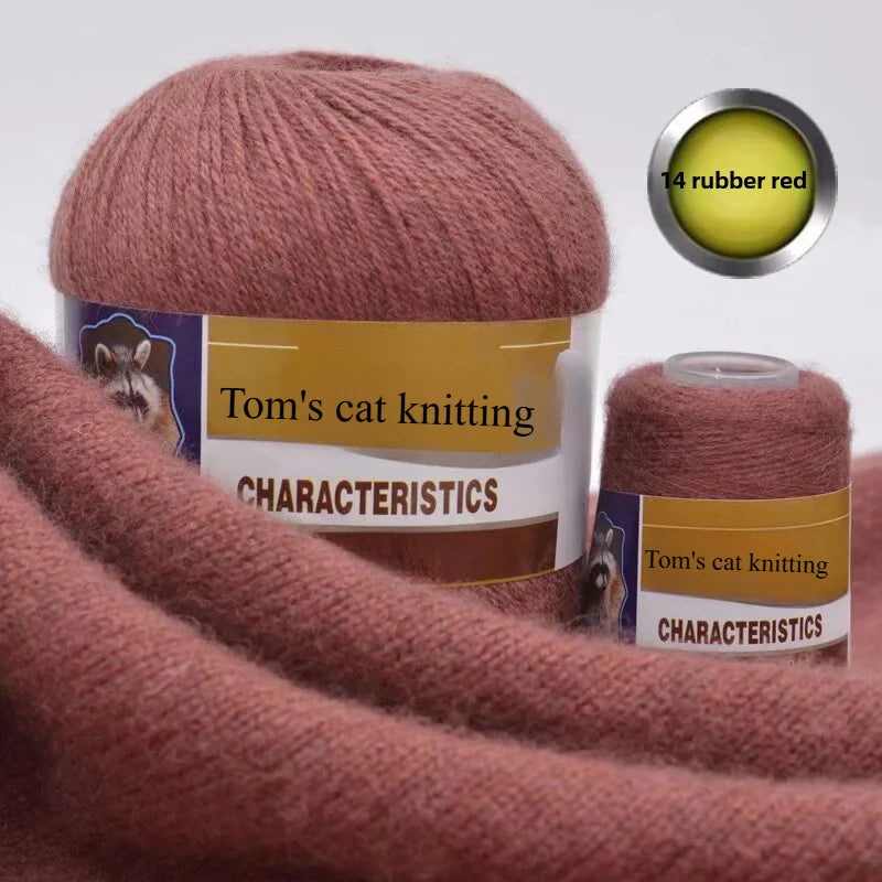Mink thread wool ball self-woven scarf hat sweater jacket stick crochet DIY hand-woven material ball thread