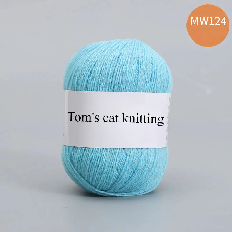 62 color 100% pure wool thread, Australian DIY14s/2 medium rough hand-knitted merino yarn