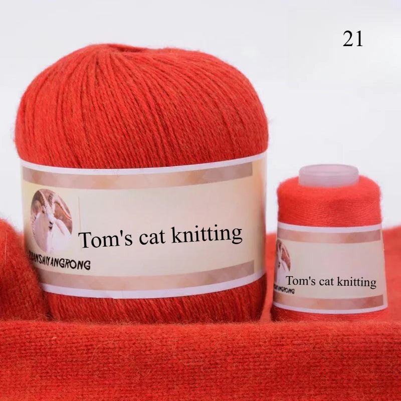 Medium and thick hand-woven 6 + 6 thread, machine-woven baby scarf thread, mink thread
