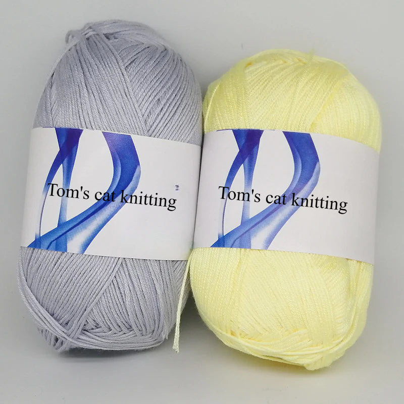 silk cotton thread, crocheted hand-woven bamboo charcoal cotton lace thread