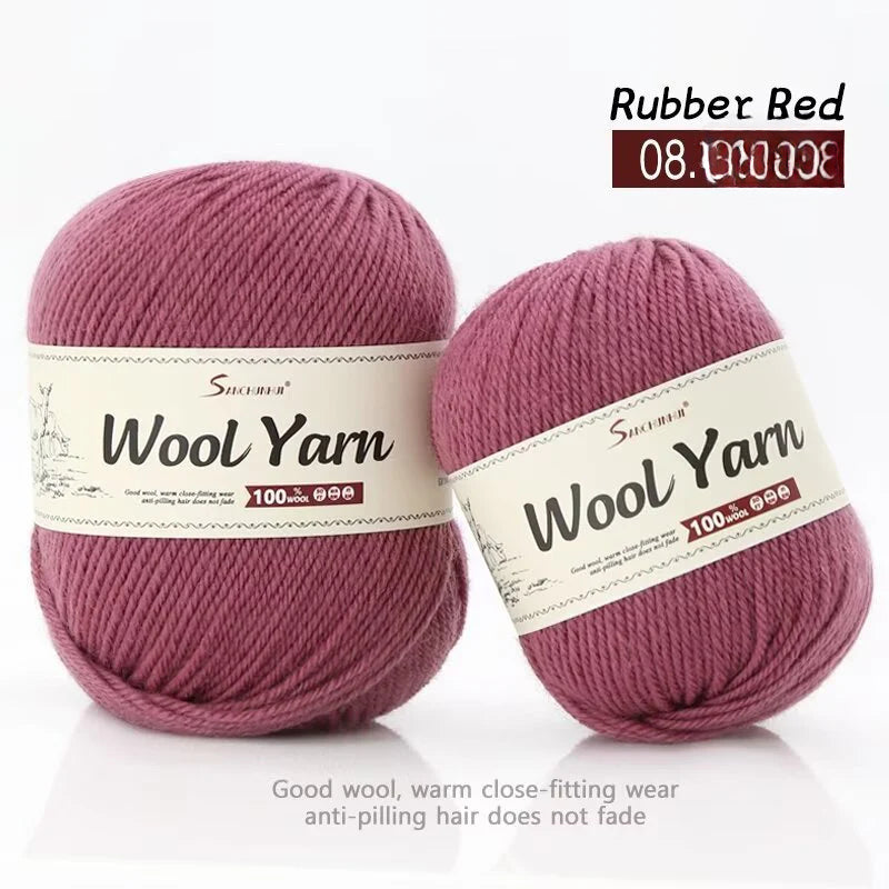 Wool knitted scarf thread handwoven DIY wool knitted hat shawl hook doll wool