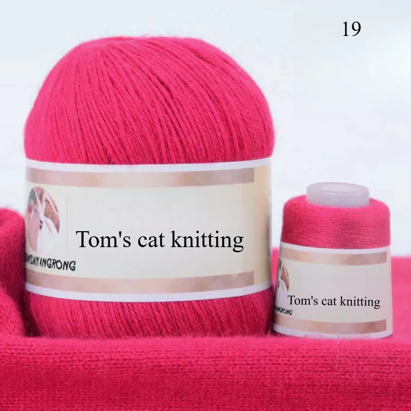 Medium and thick hand-woven 6 + 6 thread, machine-woven baby scarf thread, mink thread