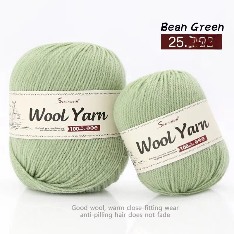 Wool knitted scarf thread handwoven DIY wool knitted hat shawl hook doll wool