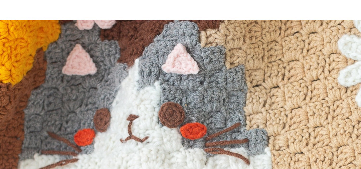 handmade   Blanket    Cotton thread   Special gift  zoo blanket  baby blanket  knit knitting  knit blanket