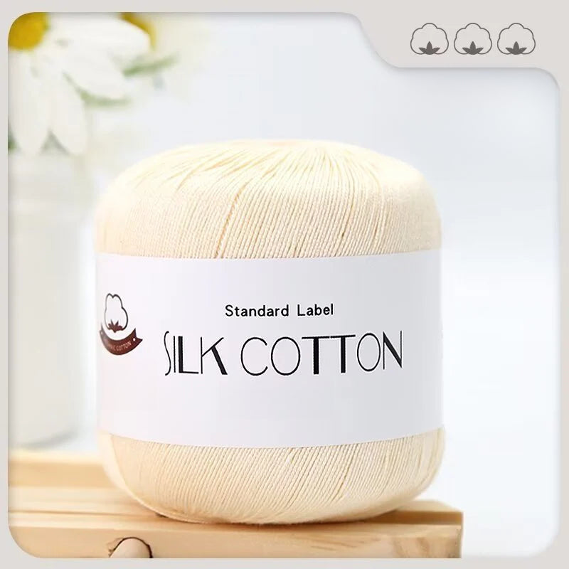 Silk cotton lace thread, moisture absorption and heat resistance, comfortable and soft, suitable for hand-woven smooth worsted