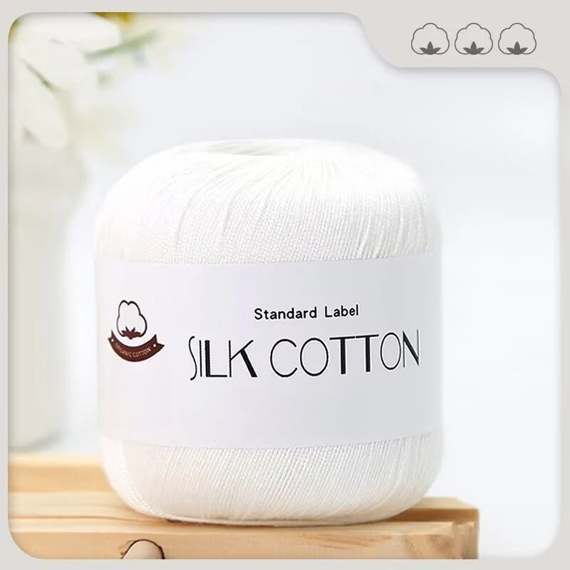Silk cotton lace thread, moisture absorption and heat resistance, comfortable and soft, suitable for hand-woven smooth worsted