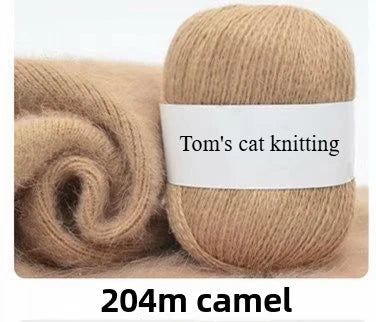 Orchid mink hand-woven thread, medium coarse Dai mink cashmere significant other wool