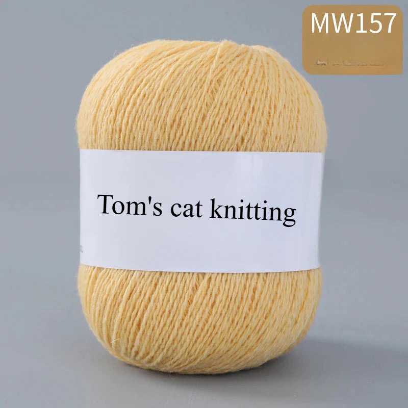 62 color 100% pure wool thread, Australian DIY14s/2 medium rough hand-knitted merino yarn