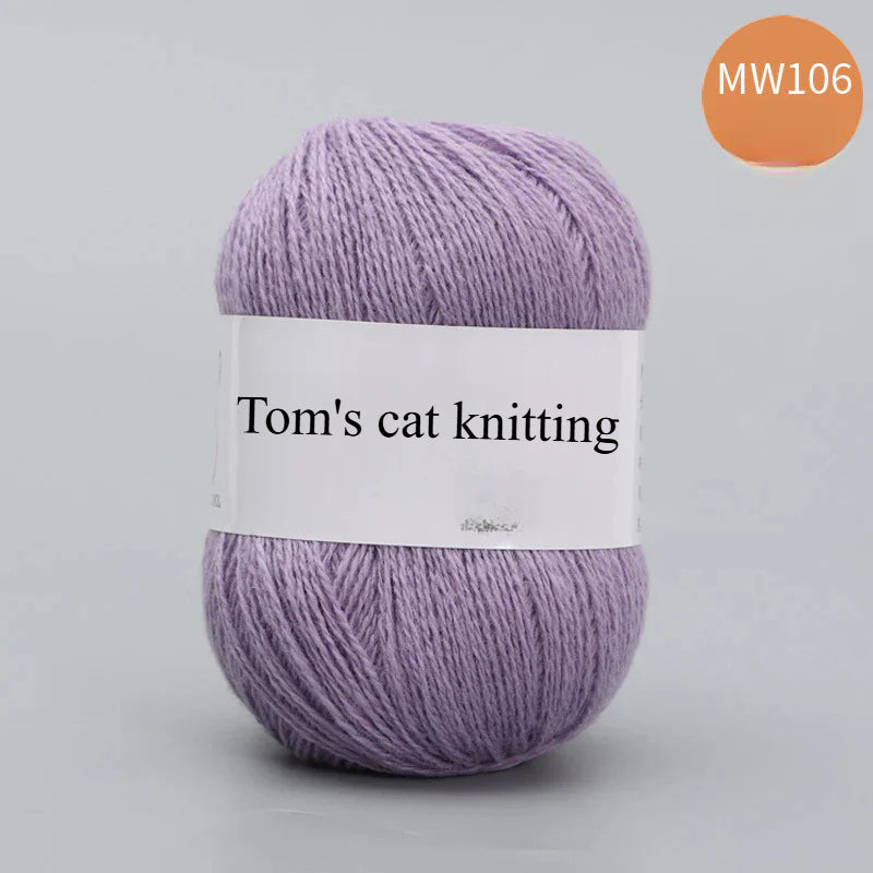 62 color 100% pure wool thread, Australian DIY14s/2 medium rough hand-knitted merino yarn
