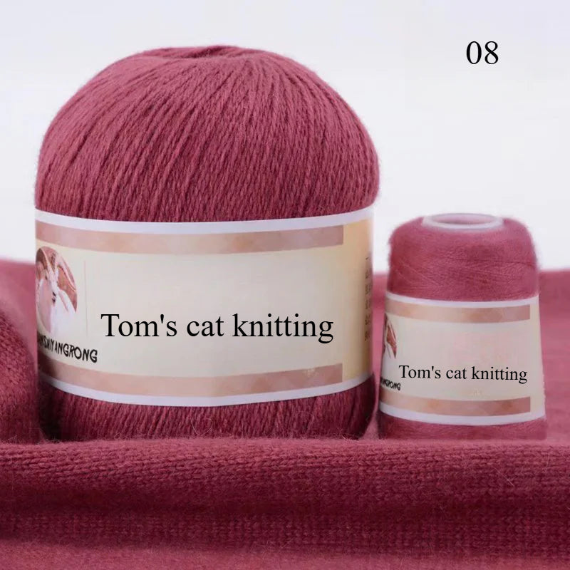 Medium and thick hand-woven 6 + 6 thread, machine-woven baby scarf thread, mink thread