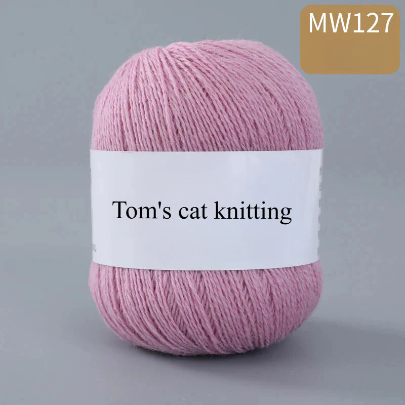 62 color 100% pure wool thread, Australian DIY14s/2 medium rough hand-knitted merino yarn