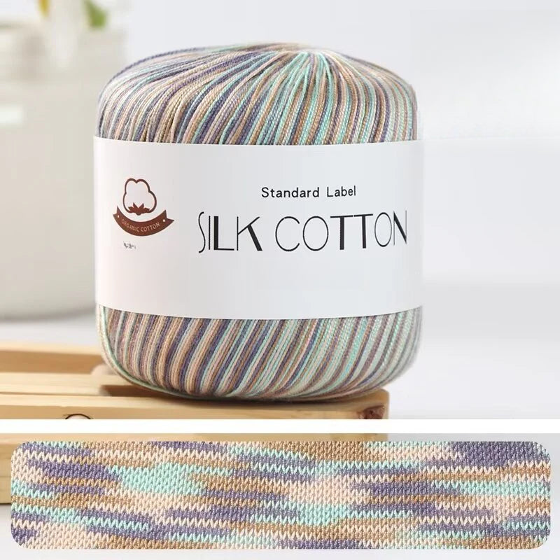 Silk cotton lace thread, moisture absorption and heat resistance, comfortable and soft, suitable for hand-woven smooth worsted